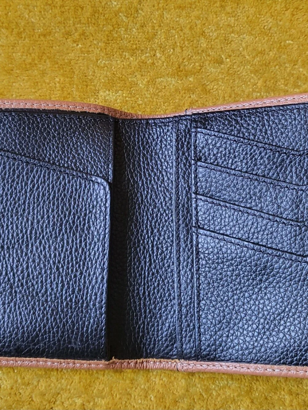 Womens Brighton Camel Leather Wallet with Silver Medallion